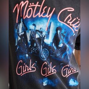 Mötley Crüe Girls Girls Girls Graphic Tee Large Black T